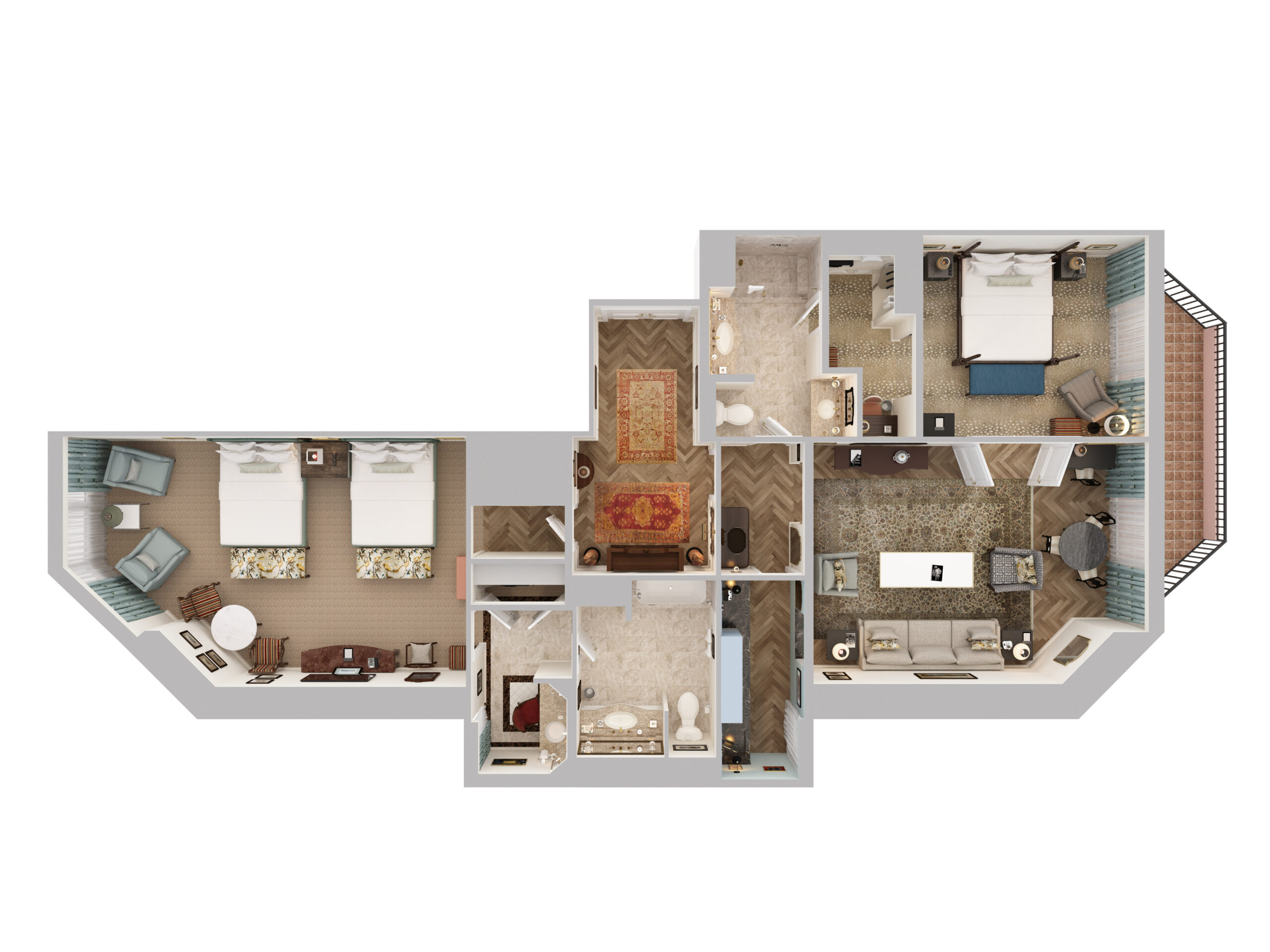 Two-Bedroom Corner Suite - The Windsor Court